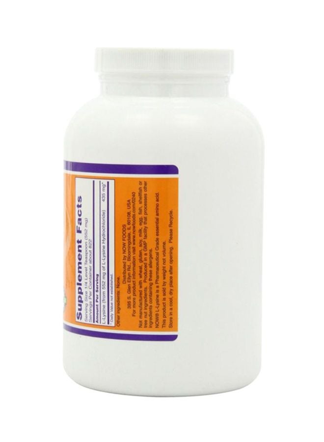 Now Foods L-Lysine Amino Acid Powder - Image 2