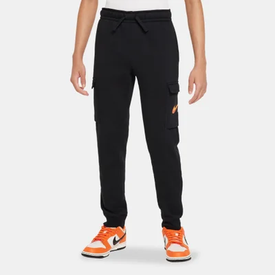 نايكي Kids' Sportswear Fleece Graphic Cargo Trousers