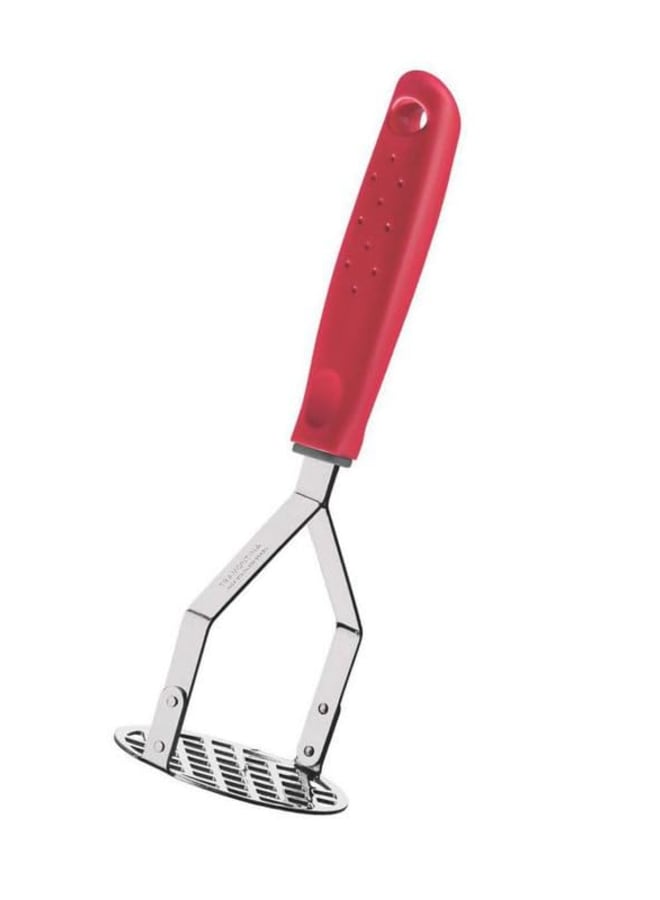 TRAMONTINA Stainless Steel Potato Masher, Ergonomic Handle, Durable Kitchen Tool for Smooth Mashed Potatoes, Stylish Red Finish, Comfortable Grip, Rust-Resistant, Dishwasher Safe