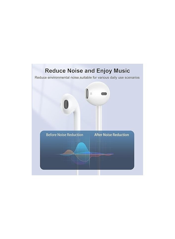 "USB-C Wired Earphones with Microphone & Volume Control – In-Ear Headphones Compatible with iPhone 16 Series, iPad Pro, Samsung Galaxy S23/S22/S21, Note 10/20 & Android Devices" - Image 3