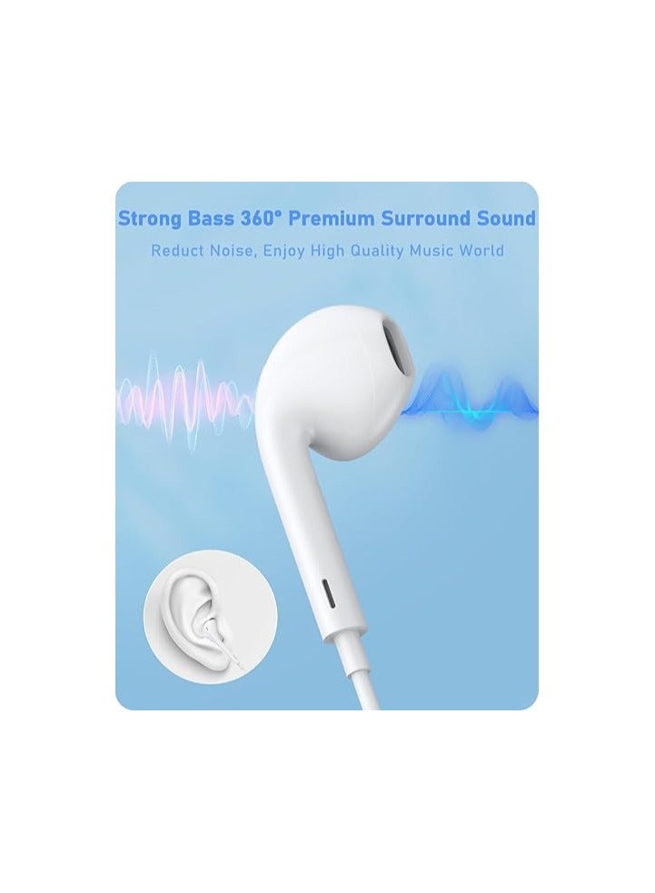 "USB-C Wired Earphones with Microphone & Volume Control – In-Ear Headphones Compatible with iPhone 16 Series, iPad Pro, Samsung Galaxy S23/S22/S21, Note 10/20 & Android Devices" - Image 4