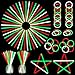 ILHSTY 150 Pcs 8 Green Red White Christmas Glow Sticks Glow Necklaces In The Dark Party Favors Supplies Bright GlowSticks Bulk with Accessories for Birthday Christmas Stocking Stuffers - Image 2