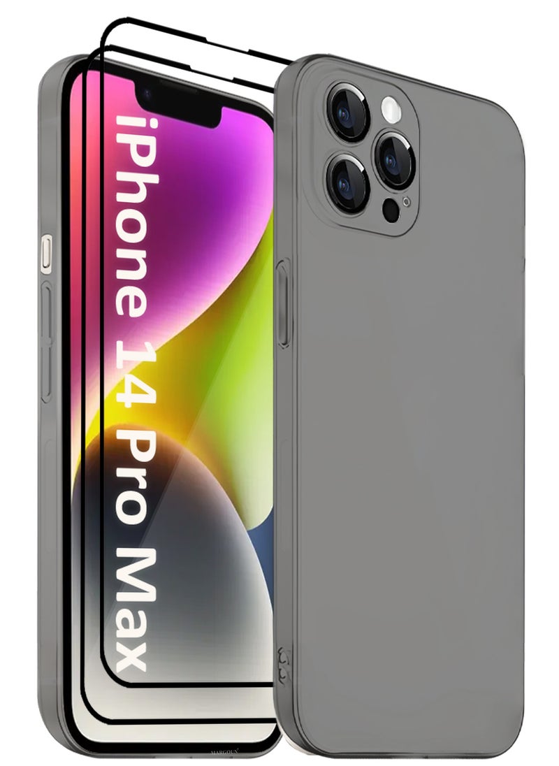 CATANES (for iPhone 14 Pro Max) 3Packs Case Cover Air Skin Series Back Cover Sturdy Durable Thin Case Drop Protection Cover - Transparent Grey  - Image 1