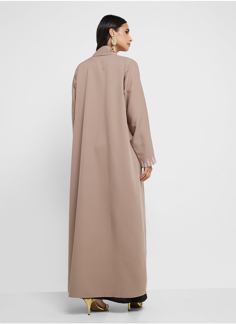 hayas closet Embroidered Abaya with Sheila  - Image 2