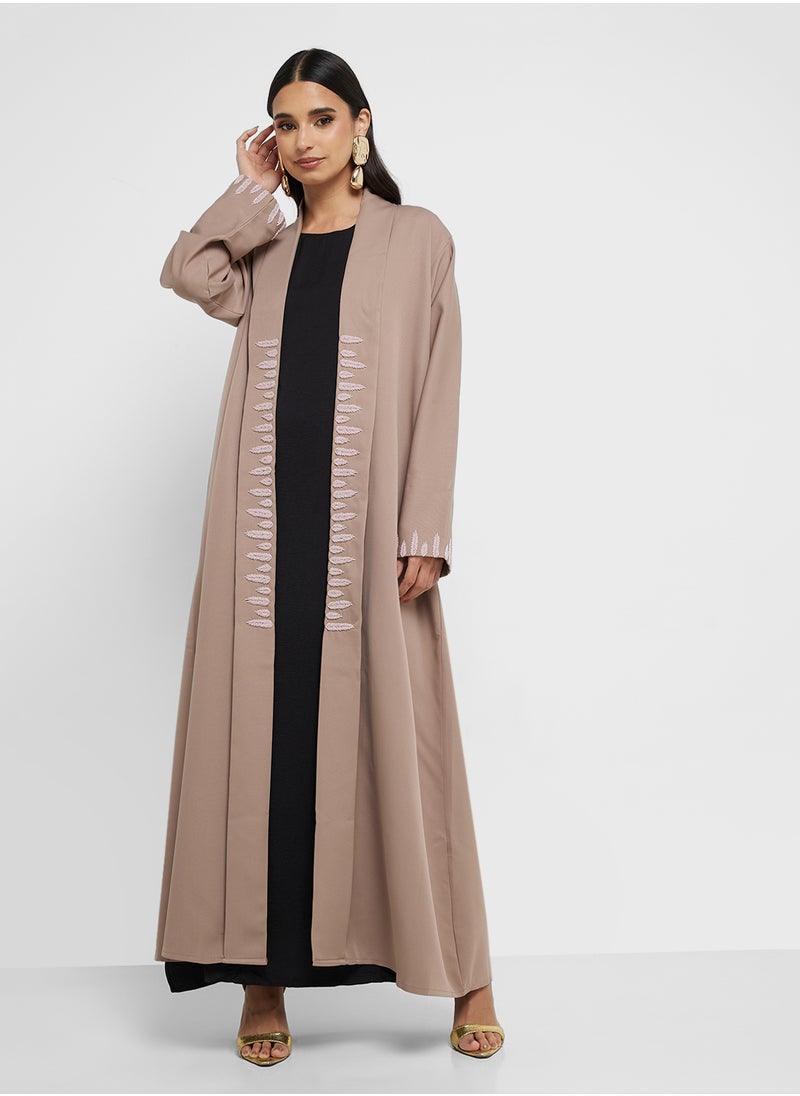 hayas closet Embroidered Abaya with Sheila  - Image 5