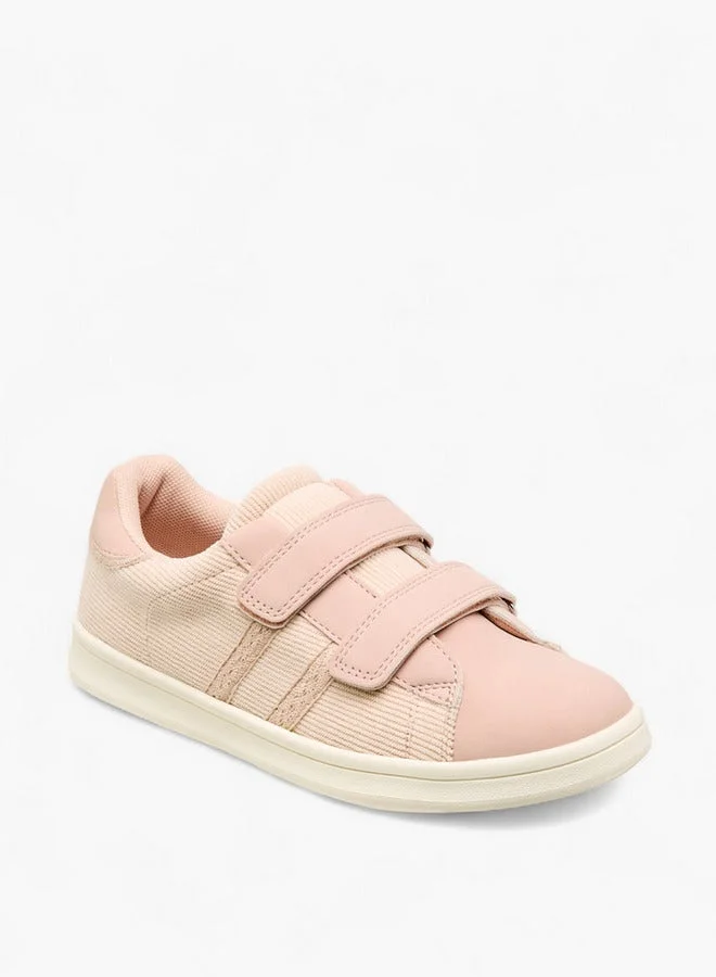 Little Missy Panelled Sneakers with Hook and Loop Closure