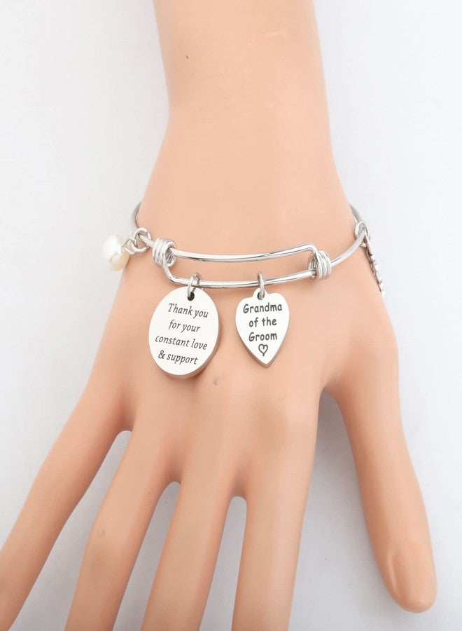 PLITI Grandma Of The Groom Bracelet Grandmother Gift From Grandson Thank You For Your Constant Love & Support Jewelry (Grandma Groom bg) - Image 4