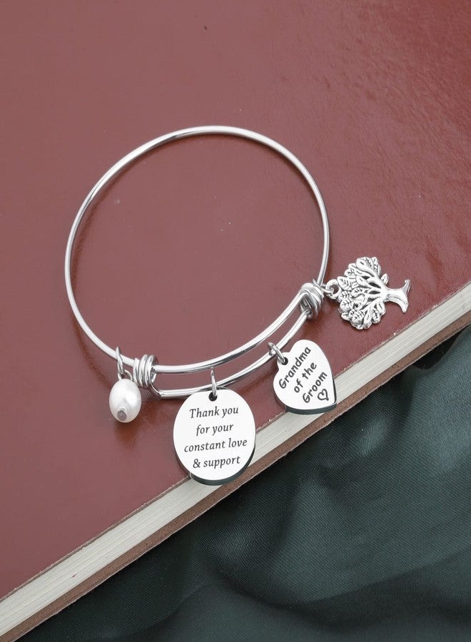 PLITI Grandma Of The Groom Bracelet Grandmother Gift From Grandson Thank You For Your Constant Love & Support Jewelry (Grandma Groom bg) - Image 5