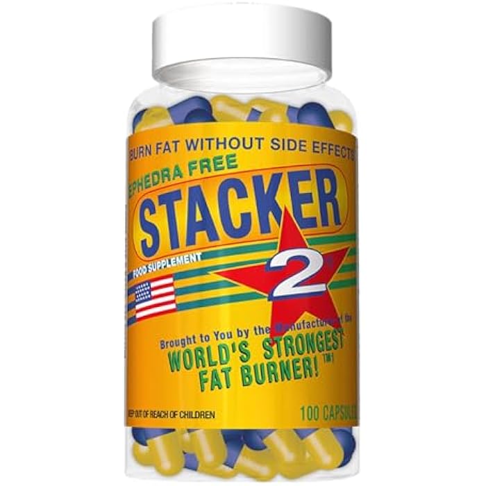 Stacker 2 Fat Burner Capsules, Ephedra Free, 100-Count Bottle - Image 1