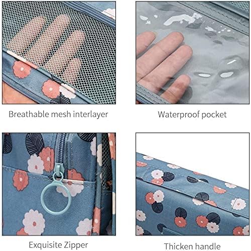 Zerolex Hanging Toiletry Bag Extra Large Capacity Travel Organizer Bags for Men and Women Durable Waterproof Nylon Bathroom Shower Makeup Bag for ToiletriesCosmetics BrushesMulti Colour - Image 4