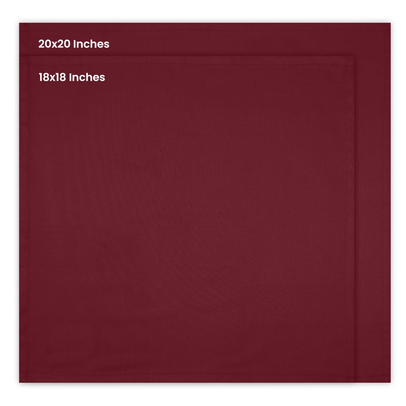 يوتوبيا كيتشين مناديل سفرة من القماش بلون بورجوندي من يوتوبيا كيتشن [عبوة من 12 قطعة، مقاس 18×18 بوصة] مناديل سفرة مصنوعة من مزيج القطن، قابلة للغسل وإعادة الاستخدام - Image 2