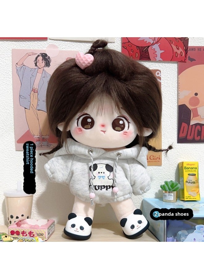 Official Genuine Annual Cotton Doll 20cm Doll Clothes With Skeleton Nude Doll Can Be Changed Plush Doll In Stock-Specifications:20cm (with Skeleton Not Taken Care Of)-Color: Annual Naked Baby + Puppy Sweater + Panda Shoes + Gifts - Image 1