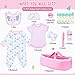 PEDOLLTREE 13 PCS Reborn Baby Doll Clothes Accessories Girl Accessories Outfit Pink Bassinet Set for 1722 Inch Reborn DollsNewborn Baby Girl Doll Clothes Blanket - Image 4