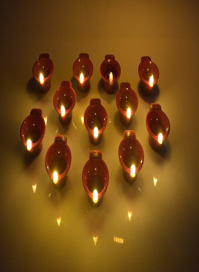 Desidiya® Water Sensor Diya Shape Diwali Night Lights Flameless & Smokeless LED Lights Warm Ambient Night Light for Diwali Festivals Decoration, New Year Home Decor/Mandir Decoration, Pack of 6 - Image 2