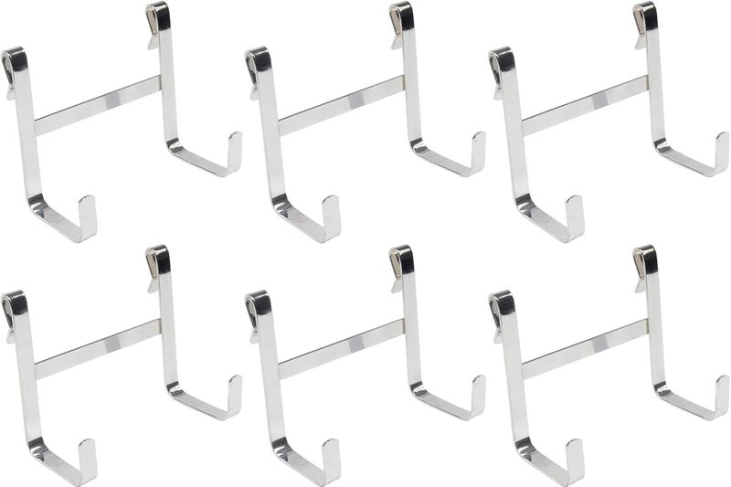 Nexel AWDH Double Hook, Chrome Finish, 5" Length, 4" Height, 3" Wide (Pack of 6) - Image 2