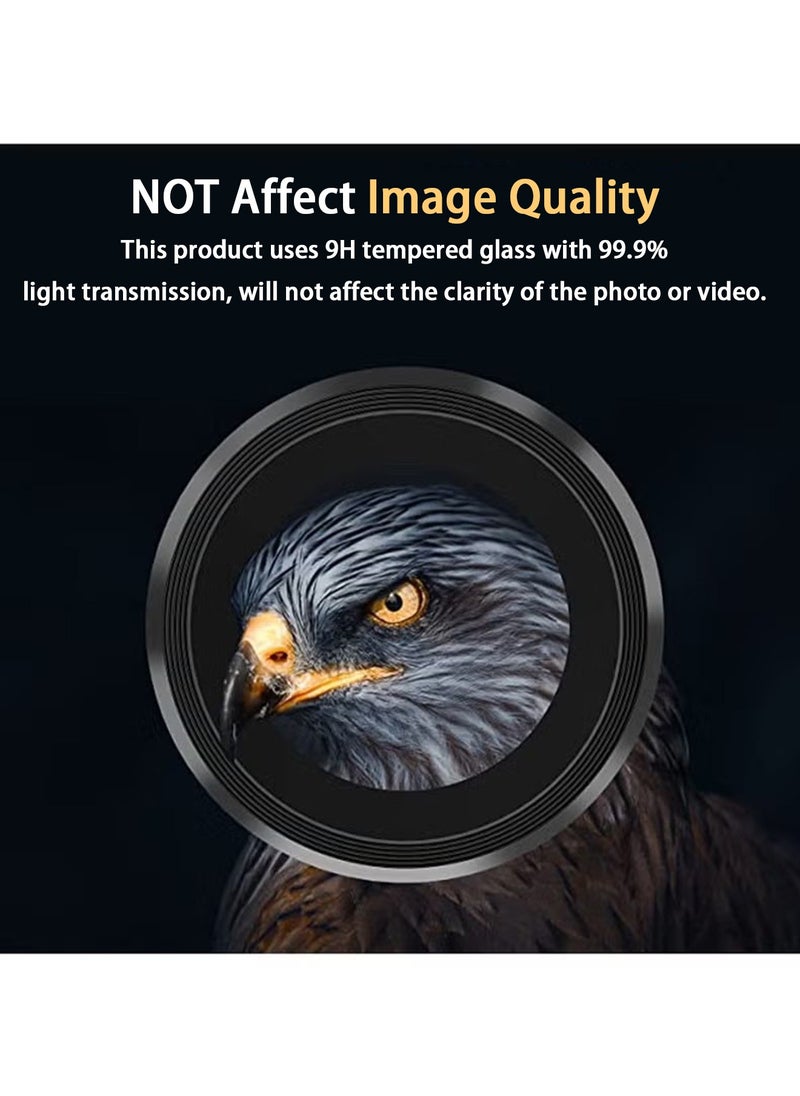 X-level - Camera Lens Protector for Samsung Galaxy S24 Ultra Accessories, [3x Impact Resistance] Individual Metal Ring Tempered Glass Camera Screen Protector, Case Friendly, 1 Set (Titanium Black) - Image 1