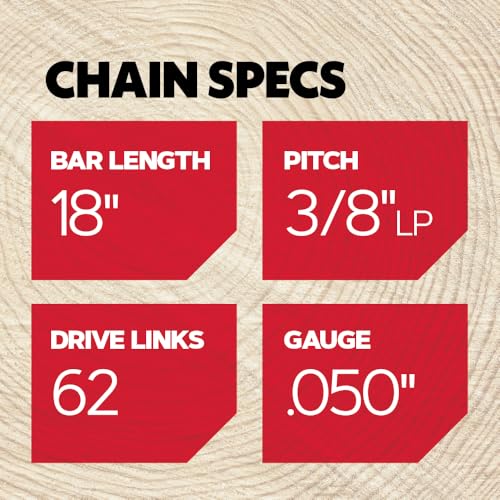Oregon 3-Pack Chainsaw Chain 3/8" LP Pitch, .050" (1.3 mm) Gauge for 18" (45cm) Bar, 62 Drive Links – Low-kickback Replacement Saw Chain, Fits Husqvarna, Echo, Poulan, Homelite, Craftsman and more - Image 2