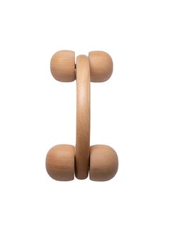 Onetech Onetech Wooden Handheld Roller Body Massager – Natural Wood 4-Point Roller for Muscle Relaxation & Stress Relief  - Image 2
