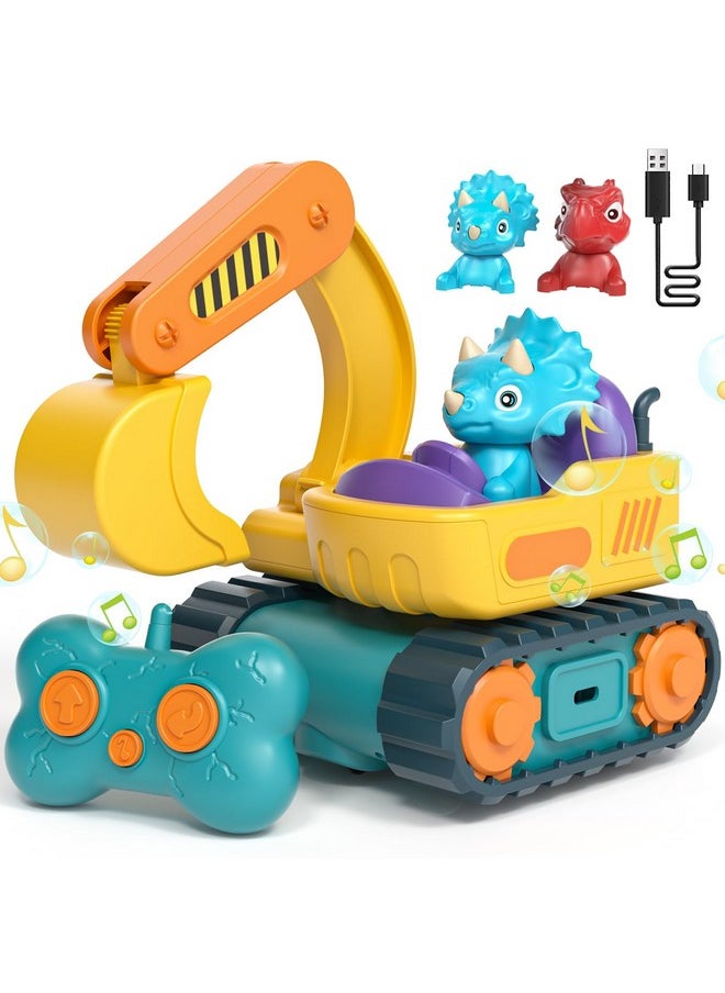 Lehoo Castle Lehoo Castle Remote Control Car for Toddlers, Rechargeable Construction Toys, RC Excavator Toys for Boys 3-5 Year Old, Toys for 1 2 3 Year Old Boys  - Image 1