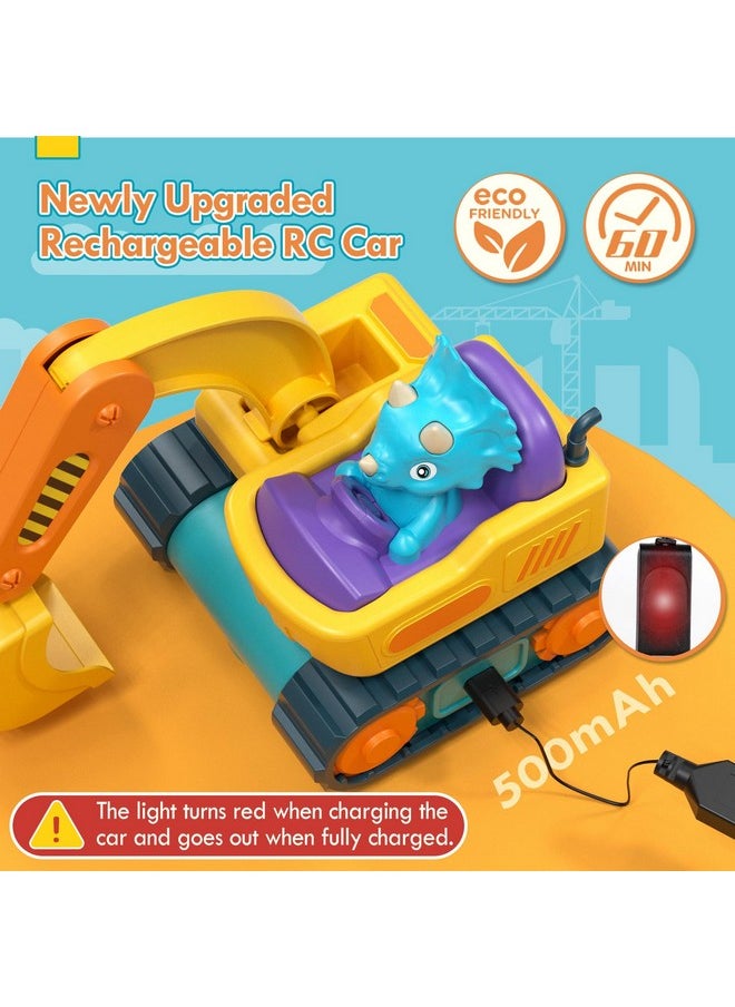 Lehoo Castle Lehoo Castle Remote Control Car for Toddlers, Rechargeable Construction Toys, RC Excavator Toys for Boys 3-5 Year Old, Toys for 1 2 3 Year Old Boys  - Image 2