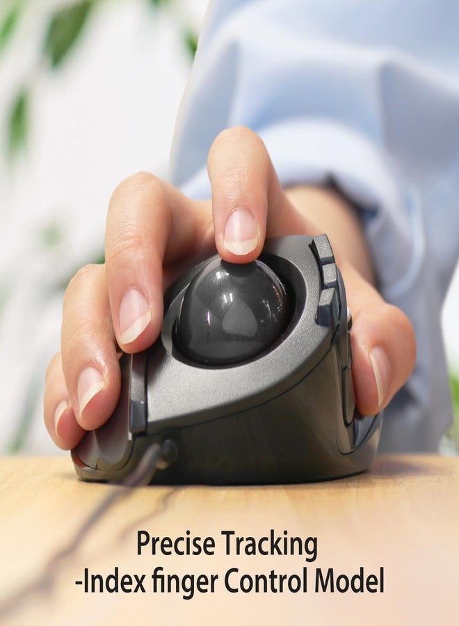 ELECOM DEFT Trackball Mouse, Wired, Finger Control, 8-Button Function with Smooth Tracking, Ergonomic Design, Windows11, macOS (M-DT2URBK) - Image 4