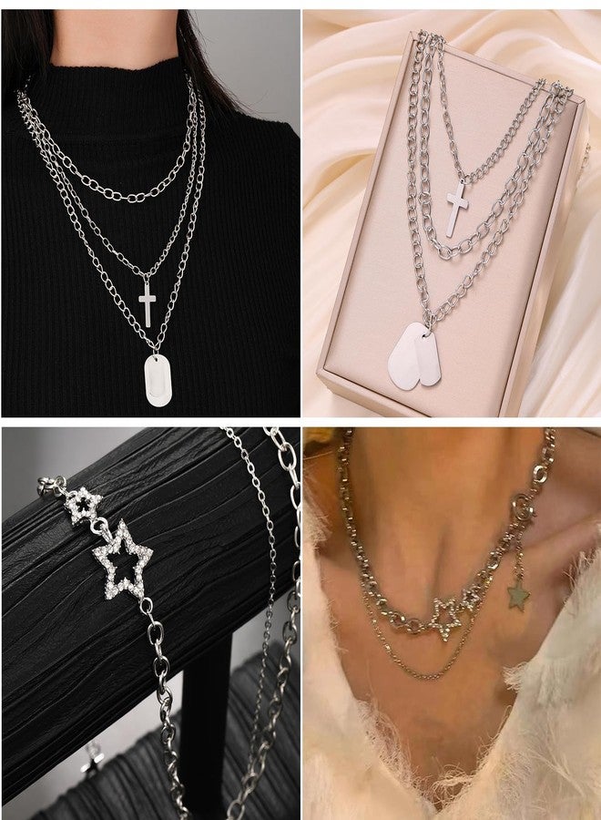 CONGYING 65 Pcs Gold Jewelry Set with 6Pcs Layered Necklace, 11 Pcs anklet and 7Pcs Earring Ear Cuff,11Hoop Earrings,15pcs Rings,15pcs stud earrings Jewerly set for Women Pack for Friendship Gift - Image 5