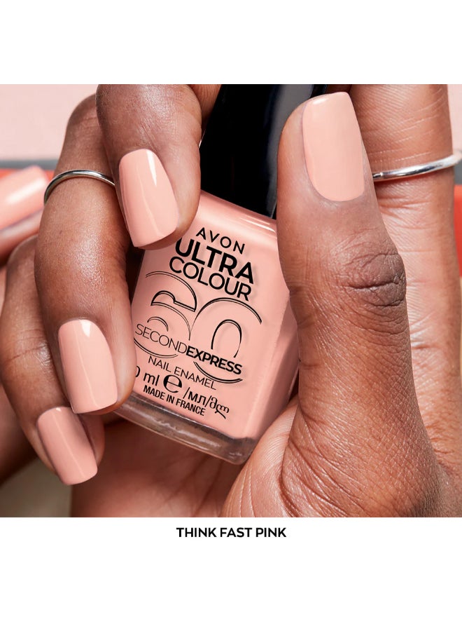 Avon Ultra Colour Nail Enamel - Think Fast Pink 10ml - Image 3