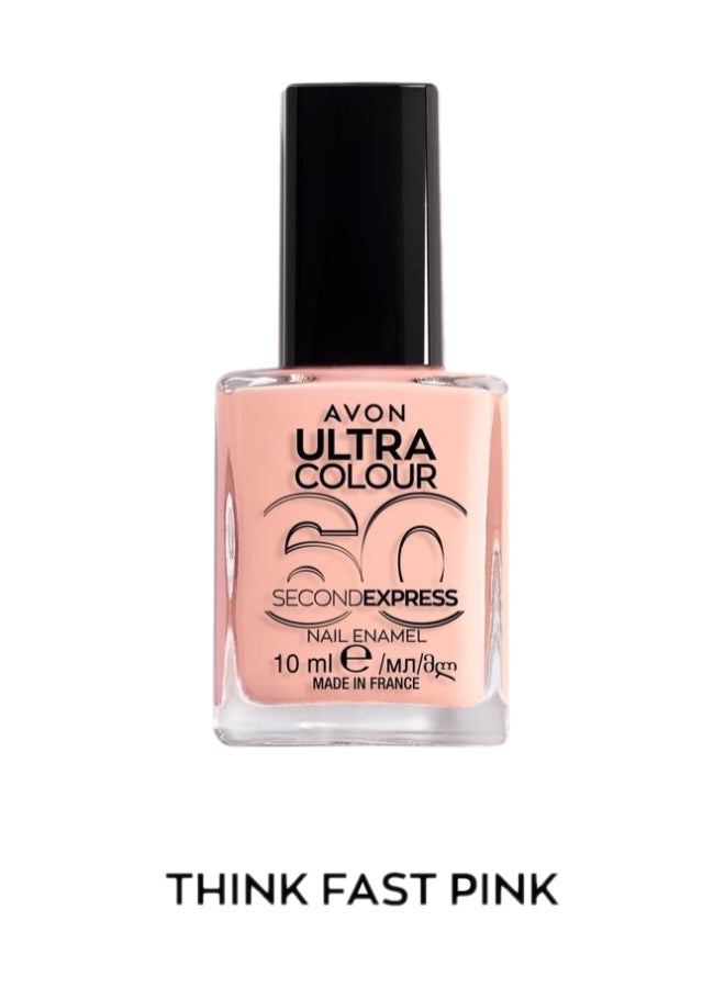 Avon Ultra Colour Nail Enamel - Think Fast Pink 10ml - Image 1