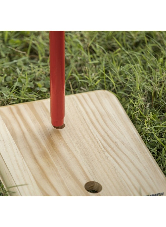 Triumph Sports - Sports Triumph Premium Wooden Quoit Set - Includes 2 Targets And 6 Sisal Rope Rings - Image 1
