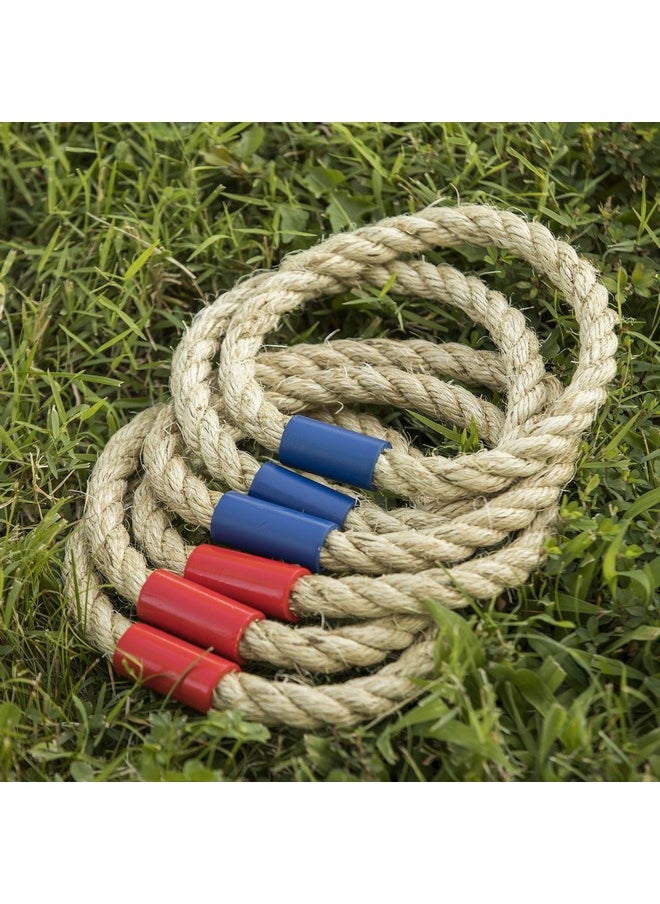 Triumph Sports - Sports Triumph Premium Wooden Quoit Set - Includes 2 Targets And 6 Sisal Rope Rings - Image 1