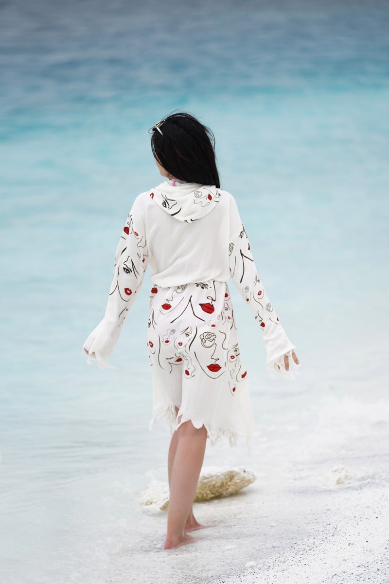 Muutos Hooded Peshtemal Bathrobe / Kimono - Image 4