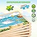 LACCHOUFEE Wooden Puzzles for Kids Age 3 4 5 Year Old 6 Pack 60 Pcs Toddler Jigsaw Puzzles for Girl Boy Animals Space Activities Preschool Learning Educational Birthday Gift Travel Autistic Wooden Toys - Image 4