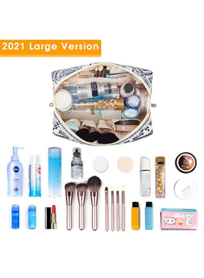 Narwey Makeup Bag Zipper Pouch Travel Cosmetic Organizer For Women And Girls (Large, Elephant) - Image 2
