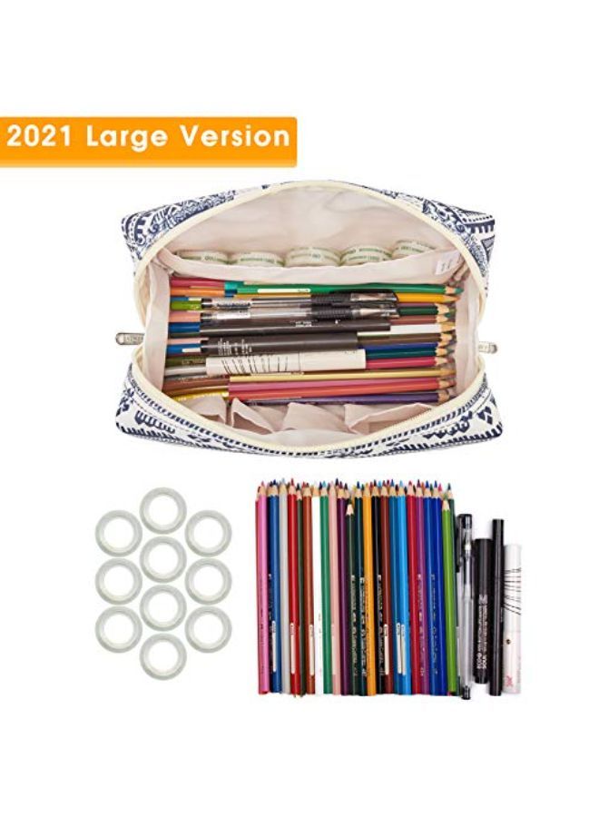 Narwey Makeup Bag Zipper Pouch Travel Cosmetic Organizer For Women And Girls (Large, Elephant) - Image 3