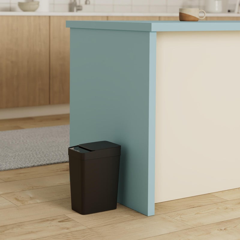 Anborry Bathroom Automatic Trash Can 2 Pack 2.2 Gallon Touchless Motion Sensor Small Slim Garbage Can with Lid Smart Electric Narrow Garbage Bin for Bedroom Office Kitchen (Black) - Image 2