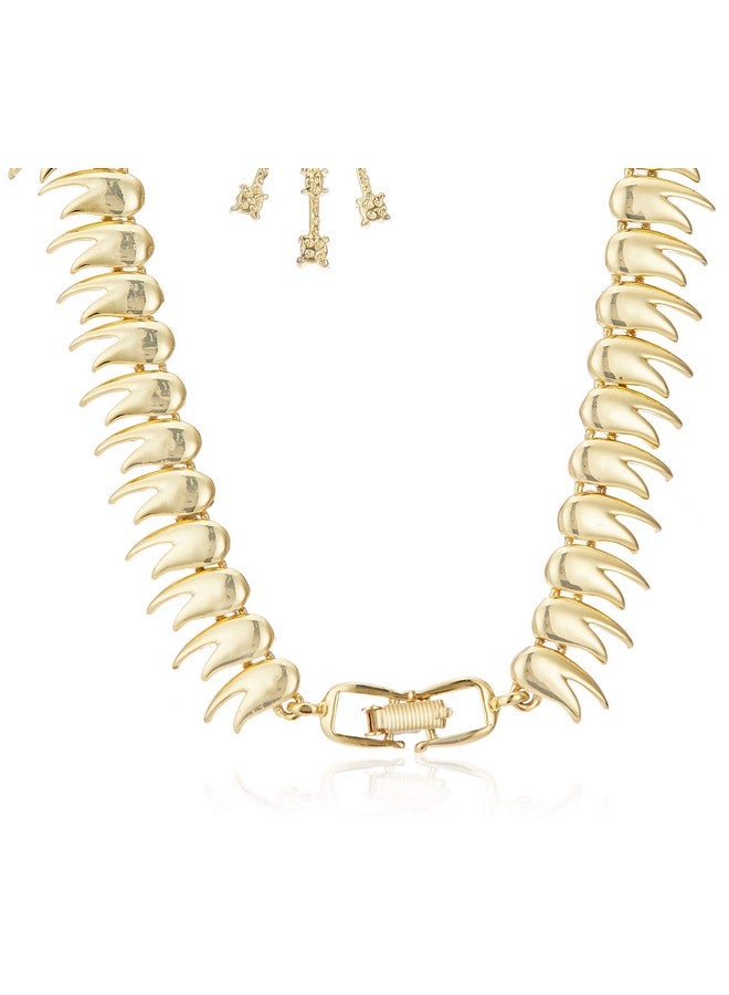 Estele 24 Kt Gold Plated Signature Starbust in Austrian Crystal Necklace Set for Women - Image 2