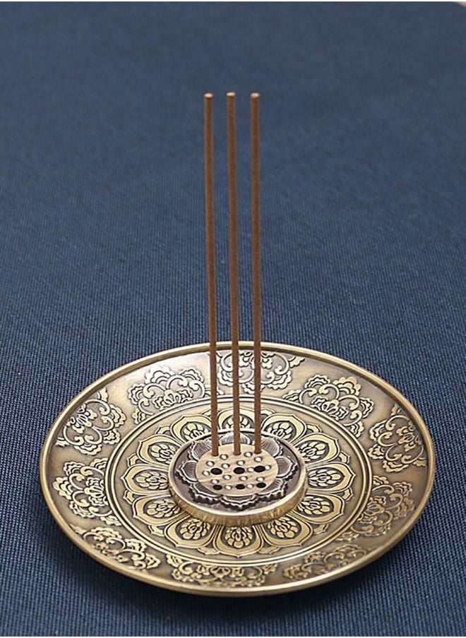 Haidue - Incense Stick Holder Brass Incense Burner 9 Incense Holes - Image 1