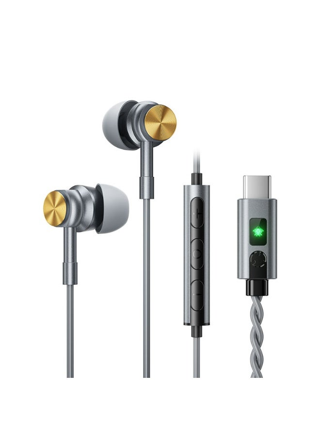 بليكستون سماعات أذن للألعاب بليكستون G18 تايب سي سماعة أذن للألعاب داخل الأذن مع ميكروفون 4 أنواع من تأثير الألعاب Deltaforce مع كابل قوي مقاوم للتشابك اللون رمادي - Image 1