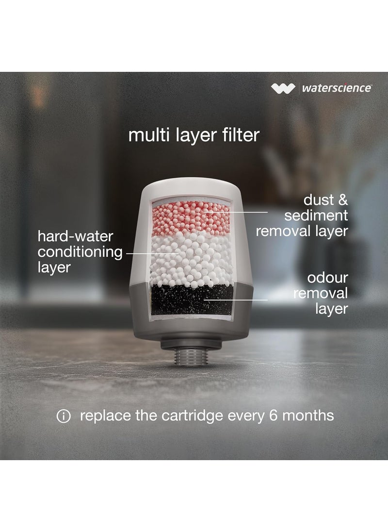 WaterScience WaterScience CLEO Hard Water Softener for Tap and Shower Shower Filter for Bathroom Hard Water Filter for Tap for BorewellTanker Water CLEOSFU717  - Image 4