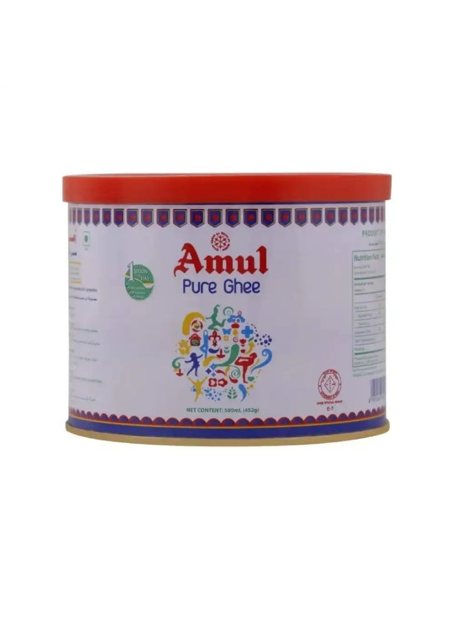 Amul Pure Ghee â€“ 500ml (452g) Tin - Image 2