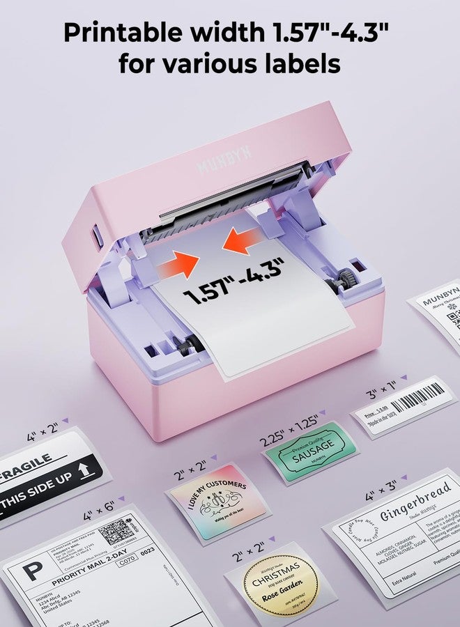 MUNBYN Bluetooth Thermal Label Printer, 130B Wireless 4x6 Shipping Label Printer for Shipping Packages Small Business Office or Home, Compatible with iPhone Android iPad Windows macOS Chrome Etsy eBay - Image 5