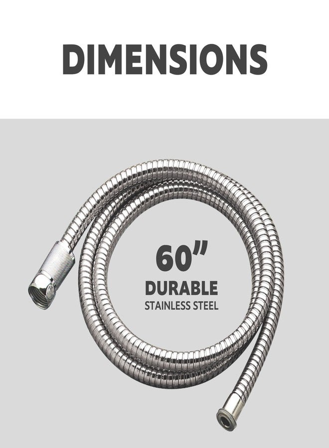 Plumb Craft Replacement Hose for Handheld Showers - Stainless Steel, 60-inches - Image 2