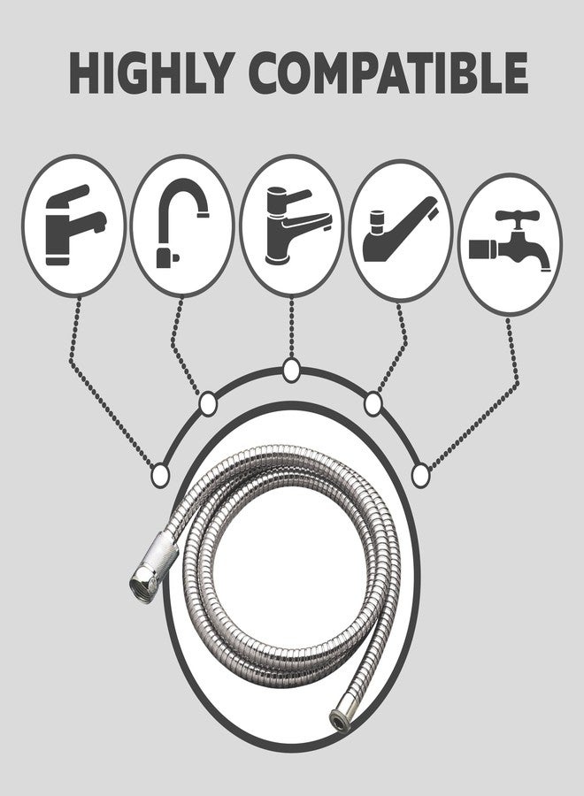 Plumb Craft Replacement Hose for Handheld Showers - Stainless Steel, 60-inches - Image 3