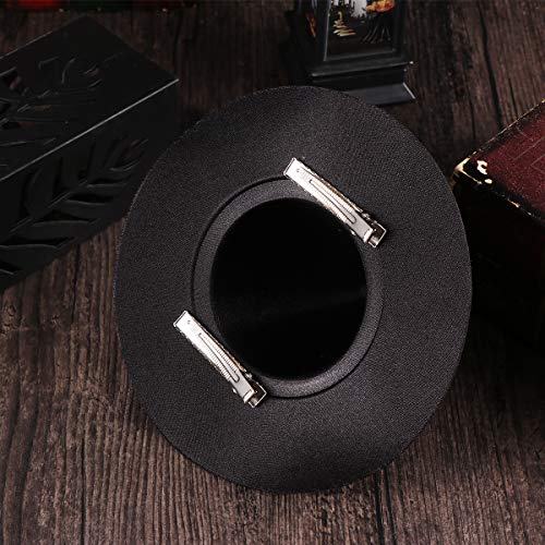 Leorx Small Witch Hat Retro Black Witch Flower Hair Clip Decorative Halloween Hair Accessories for Party (Black Flower) - Image 4