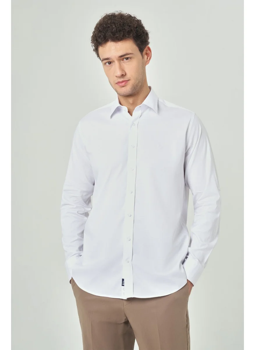 Bisse Men's Regular Fit Long Sleeve Sports Shirt WHITE GM23Y231053_D01
