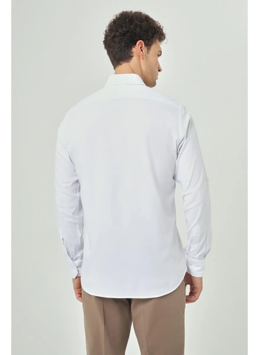 Bisse Men's Regular Fit Long Sleeve Sports Shirt WHITE GM23Y231053_D01
