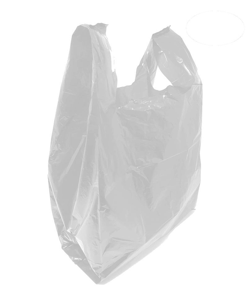 Homerite Grocery Shopping Plastic Tshirt Bags Plain 12 x 7 x 21 White 150
