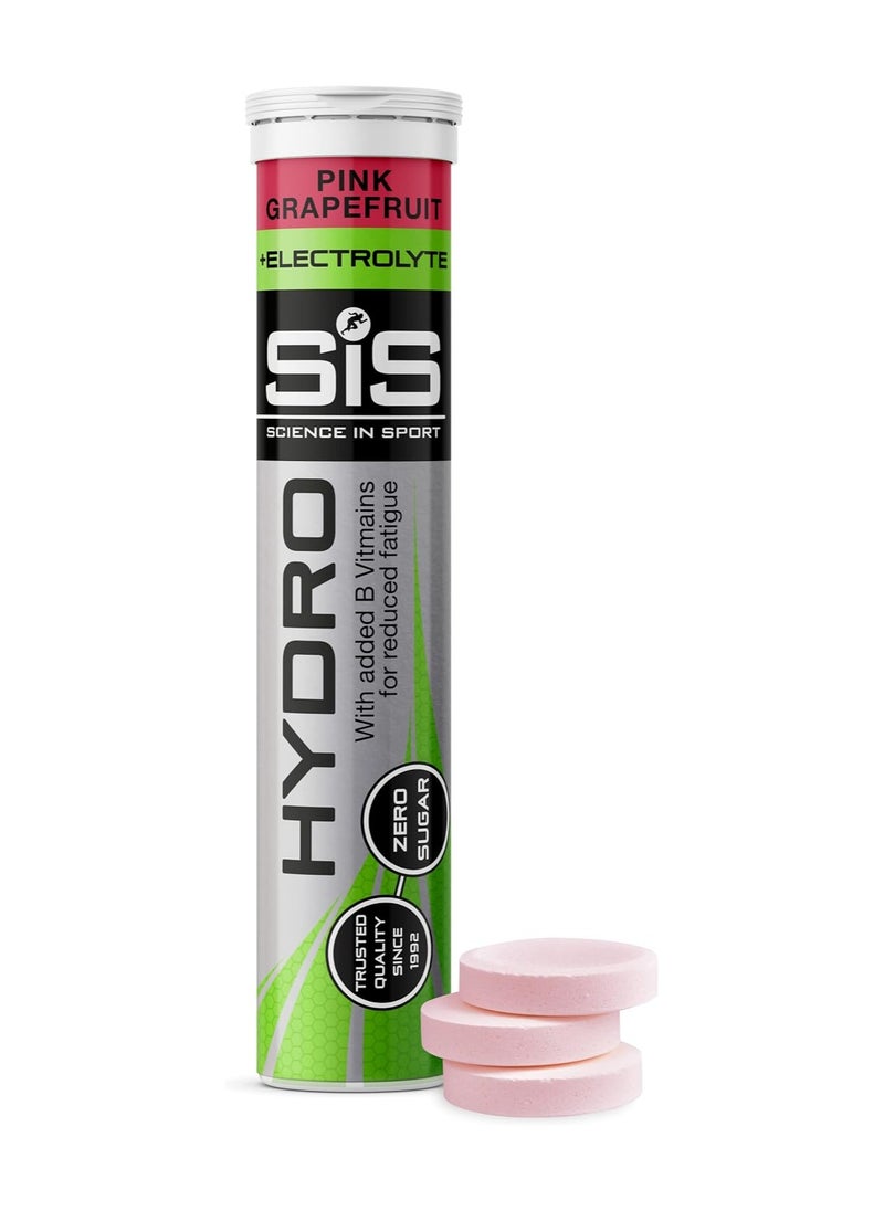 SIS - SIS Hydro Electrolyte Tablets with added B vitamins Trusted Qualityb Since,with vit b6 for reducing fatigue, zero sugar- Pink Grapefruit Flavour, 20 Servings, 1 Pack 20X4.5g - Image 1