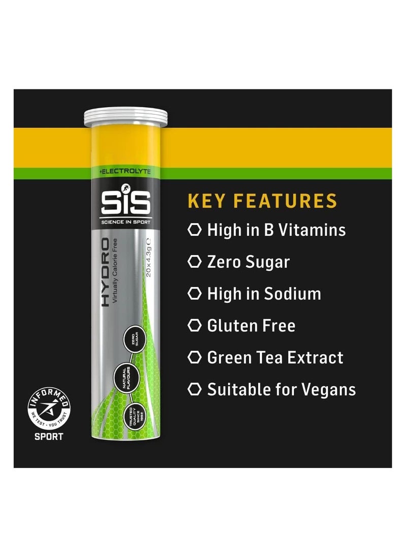 SIS - SIS Hydro Electrolyte Tablets with added B vitamins Trusted Qualityb Since,with vit b6 for reducing fatigue, zero sugar- Pink Grapefruit Flavour, 20 Servings, 1 Pack 20X4.5g - Image 1