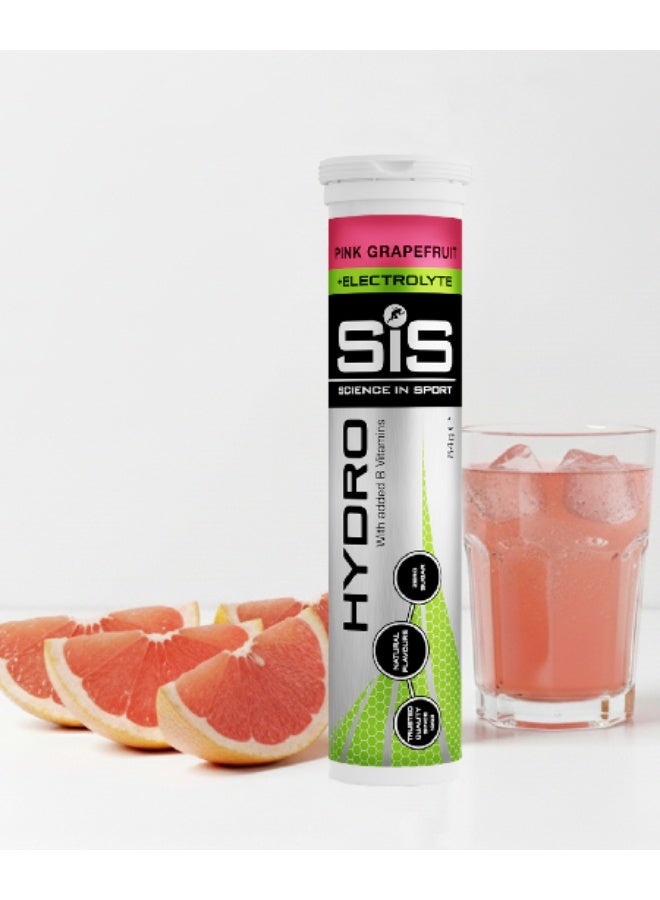 SIS Hydro Electrolyte Tablets | Sugar Free Hydration Tablets | Essential Electrolytes to Reduce Fatigue & Aid Rehydration | Gluten Free | Pink Grapefruit Flavour | 20 Servings | 1 Pack | 20 x 4.5g - Image 1